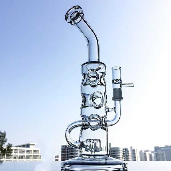 

oil fab joint 14mm recycler bong showerhead inch water pipes bongs perc dab glass bowl egg 12 rigs with tall qjrvs