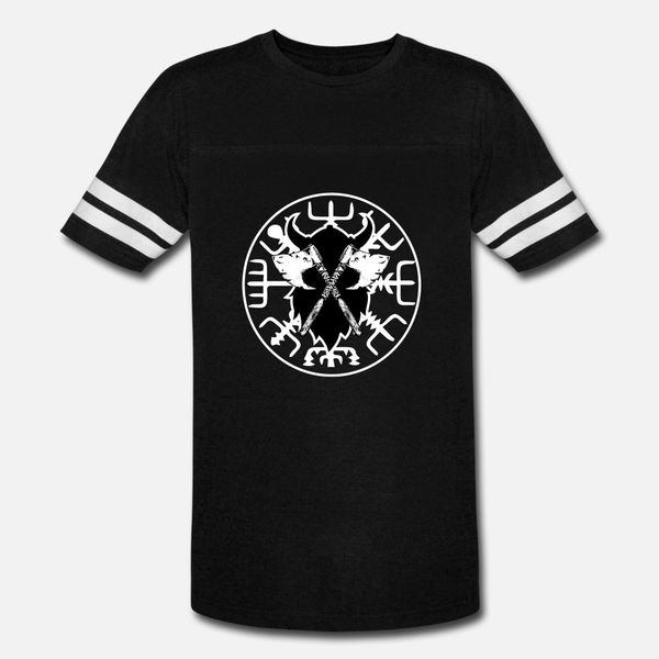 

viking compass vegvisir runes t shirt men designs 100% cotton round collar unique fit casual summer standard shirt