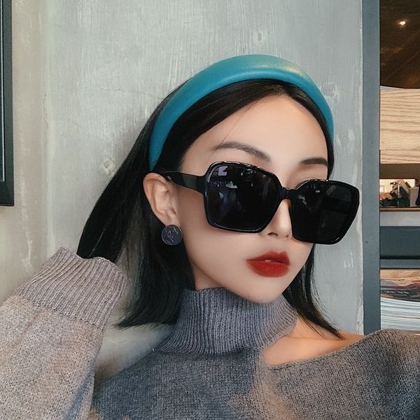 

sunglasses 2021 candy color glamorous shade big frame cover face, White;black
