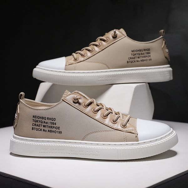 

vastwavecanvasfabricmenscasualshoesslipresistanceautumnluxurysneakersformanflatsmalevulcanizeshoesman, Black