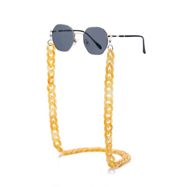 

10 colors glasses chain fashion acrylic reading glasses hanging neck chain sunglasses largands strap eyeglasses accessary, Silver