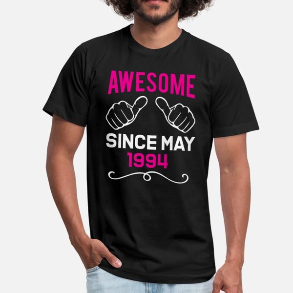 

awesome since may 1994 t shirt men print short sleeve crew neck famous breathable spring autumn kawaii shirt