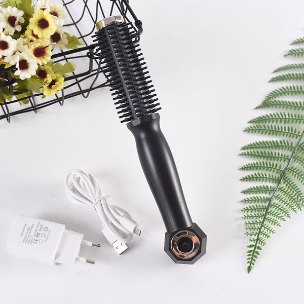 

wireless hair curler useful product charge tourism carriable hair curler dual purpose large curls plywood zhi fa juan comb, Black