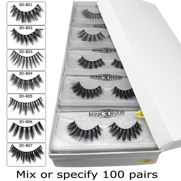

wholesale mink eyelashes 20/30/50/100 pairs 3d mink lashes eyelash extension natural false eyelashes makeup fake lashes bulk
