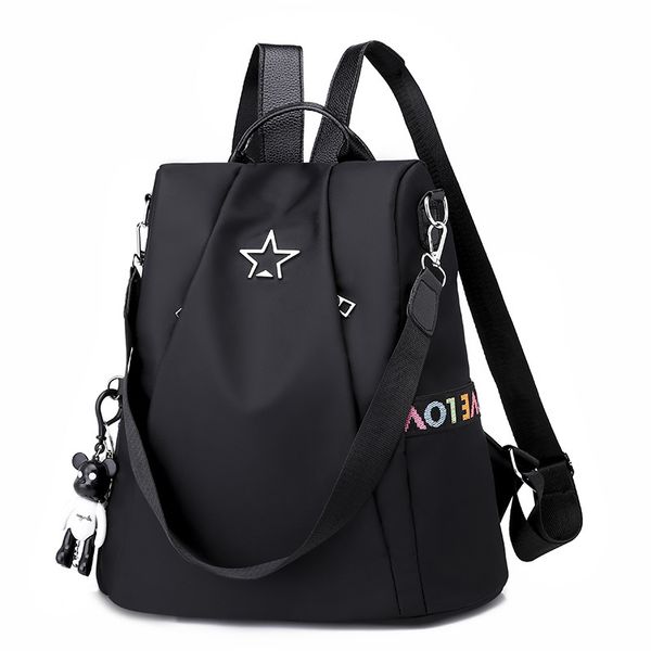 

leather luggage tag2020 anti-theft backpack female new korean style fashion cool all-match oxford cloth canvas small backpack women bag purs