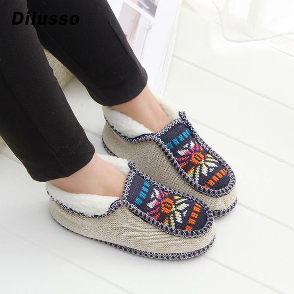 

men's women knitted flowers casual warm cotton shoes short boots winter soft boots female print 2020 sell, Black