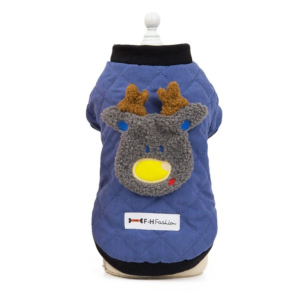 

autumn and winter new halloween pet clothes dog christmas holiday category thickened padded jacket two feet apparel
