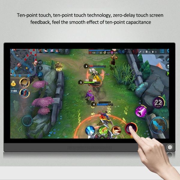 

p15a / p15t портативный 15,6-дюймовый монитор пк hdmi 1080p type-c led display monitor для ps4 / xbox / switch / pc / android нового прибыти
