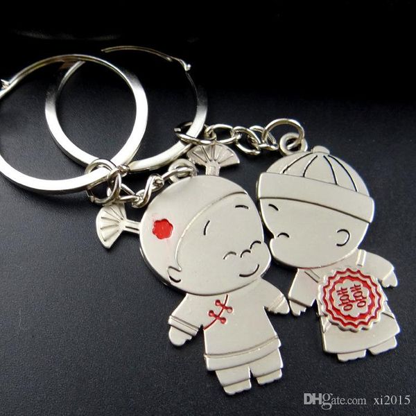 

zinc alloy chinese style couple keychain wedding favors and gifts, lovers key ring wen5850