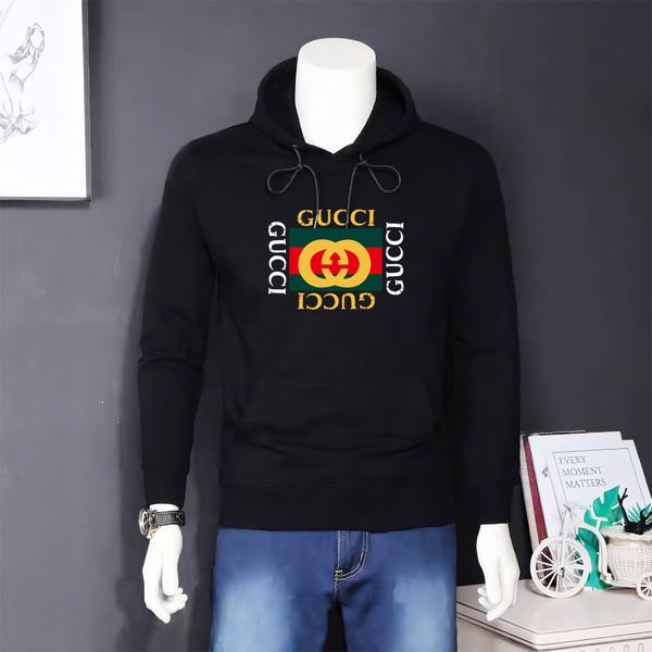 

guci hoodie, european designer hoodie, black hoodie for men and women, fashion sportswear, black and white sweater, s-5xl