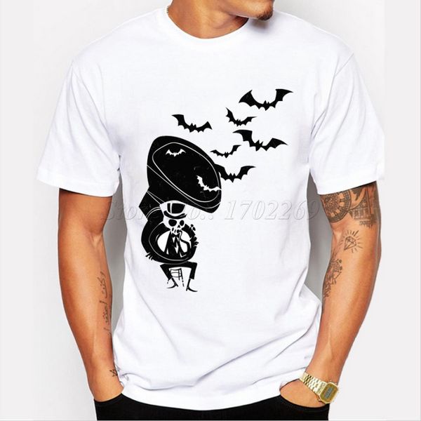 

new brand men's bird/bat cartoon printed customized t-shirt short sleeve casual funny cool fashion hipster halloween tee