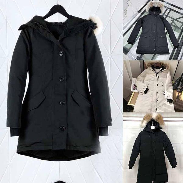

новое качество женщин зимние куртки warmcoat конструктора куртки пальто роскошные женщины underwears doudoune femme куртки женщины волк меха, Black