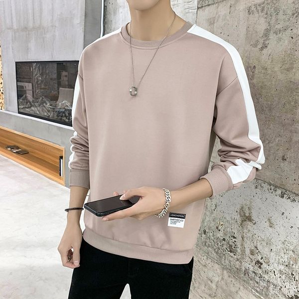 

2020 men's fashion brand round neck sweater autumn new long sleeve men's youth casual coat pullover outdoor casual clothes pullove, Black
