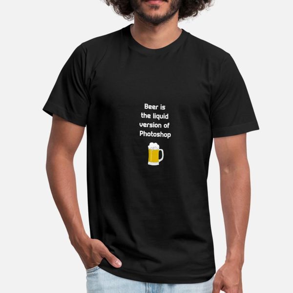 

beer is the liquid version of pshop t shirt men character 100% cotton crew neck pattern anti-wrinkle comfortable spring autumn shirt
