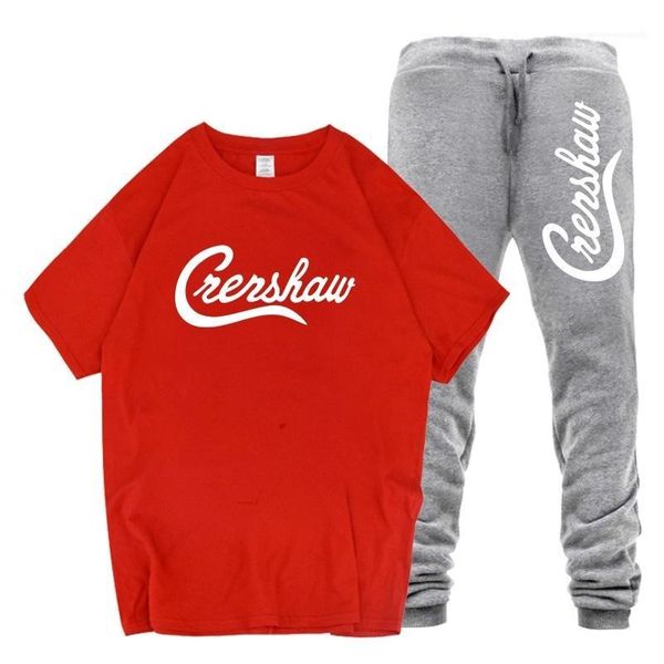 

singer t shirts pants suits teenager sports suits 2pcs clothing men designer crenshaw tracksuits rip pop, Gray