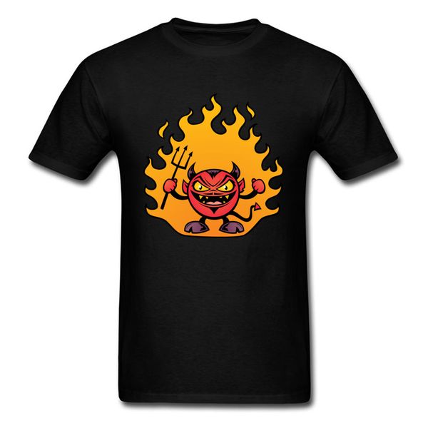 

funny personalized cartoon tees o-neck summer/fall breathable cotton tshirts camisa fat devil monster t-shirts for boy