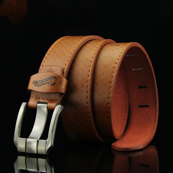 

luxury men's leather belt men's retro belt black jeans leather bandage strap brown belt, Black;brown