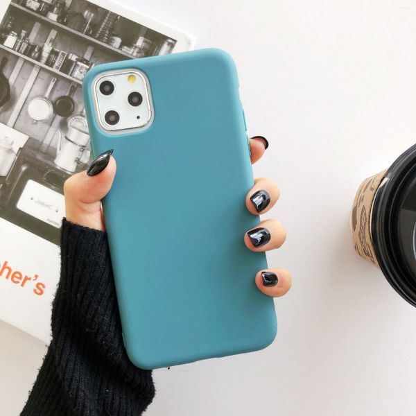 

удобный простой сплошной цвет корпус телефона для iphone 11 pro xr x xs max 7 8 plus 6 6s чехол матовый тпу высокого качества