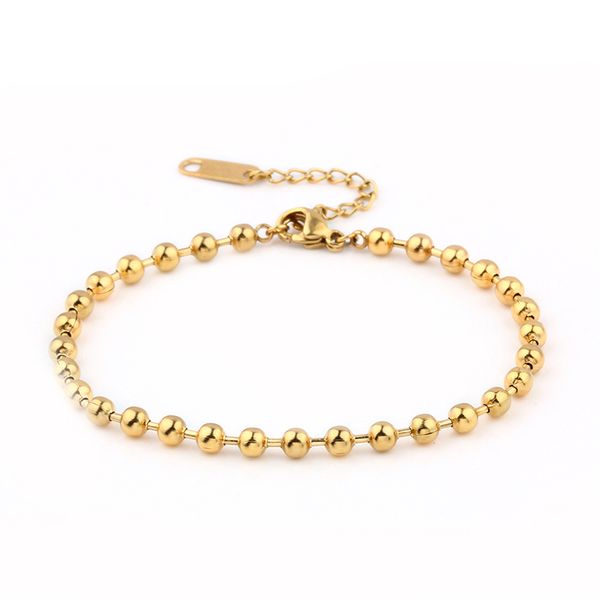 

hxd femme beads braclet fashion women stainless steel bracelet beaded bracelet jewelry charm men's gift accessories, Black