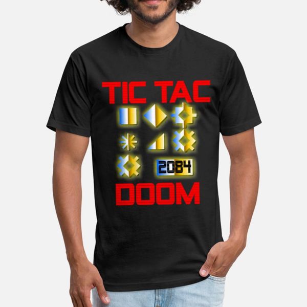 

robotron tic tac doom t shirt men designing short sleeve s-3xl outfit fitness comical summer formal shirt