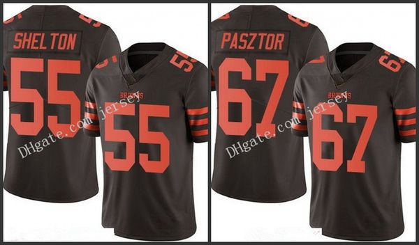 

cleveland browns red 55 danny shelton67 austin pasztor green nfl men women youth jersey, Black;red