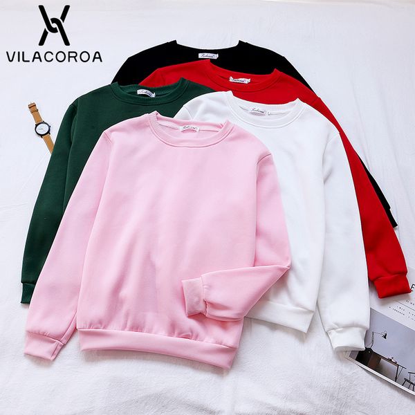 

women's hoodies & sweatshirts 9 color oversized women sweatshirt black round neck long sleeve kpop hoodie white loose harajuku moletom