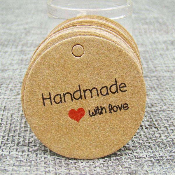 

hand cupcake gift with diy name love for box kraft candy handmade 1.18inch made favors tag paper print jjxh yxnfh