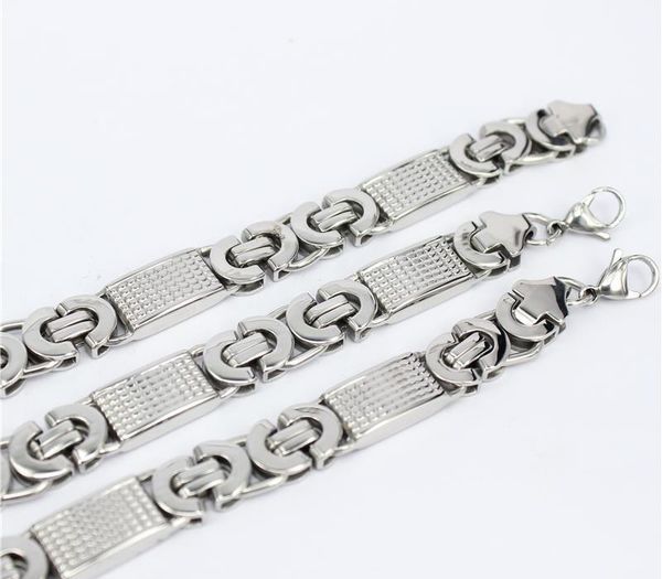 

new fashion silver/gold plated rope chain necklace 316l stainless steel necklace bracelet men jewelryh