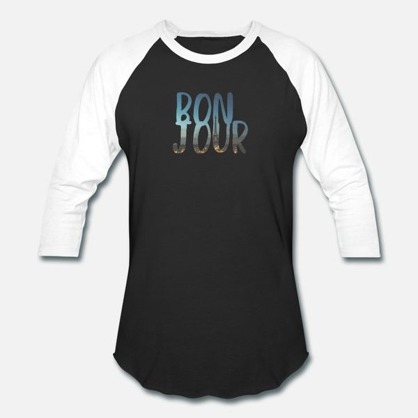 

bonjour t shirt men customized cotton s-xxxl solid color sunlight breathable spring letters shirt