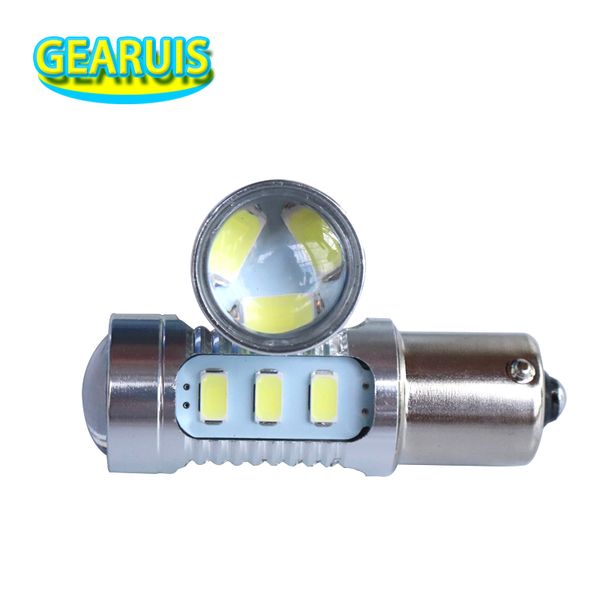 

100pcs 12v to 22v 1156 led ba15s p21w s25 15 smd 5630 1157 bay15d brake light reverse lamp drl car tail bulb red amber
