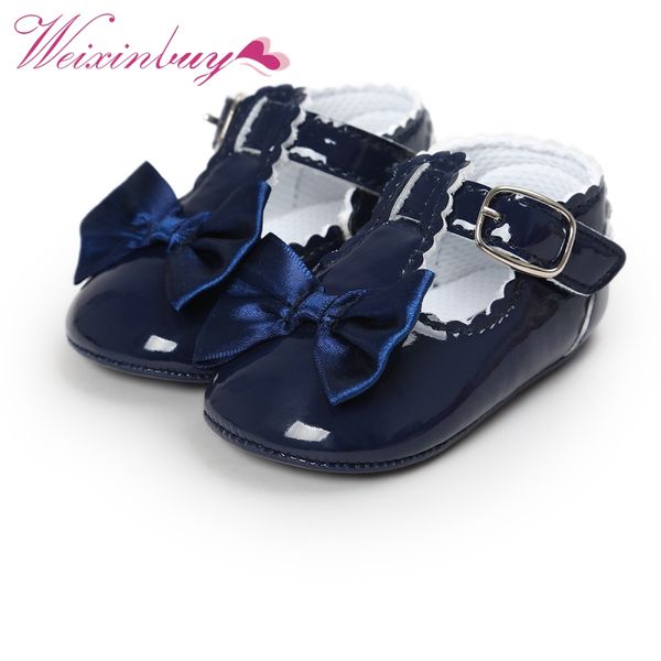 

newborn baby girls shoes pu leather buckle first walkers red black pink white blue