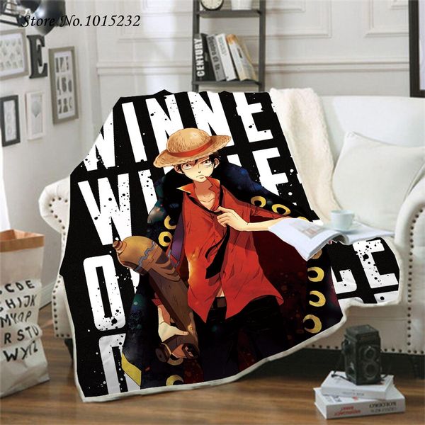 

popular anime one piece 3d printed fleece blanket for beds thick quilt fashion bedspread sherpa throw blanket adults kids 01