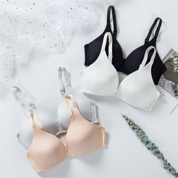 

blackday women thin bras underwear adjust breathable bralette wire brassieres solid smooth bras new, Red;black