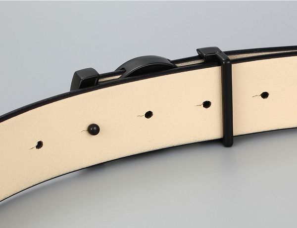 

gefanya fashion cow genuine leather men belt smooth buckle male strap for business casual jeans waistband y200513, Black;brown