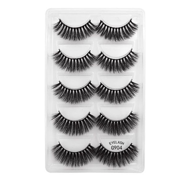 

false eyelashes 5pairs of natural slender curling dense fake makeup tool