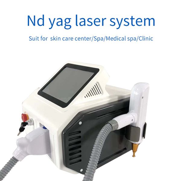 

portable salon use q-switch nd yag laser tattoo removal laser machine, Black