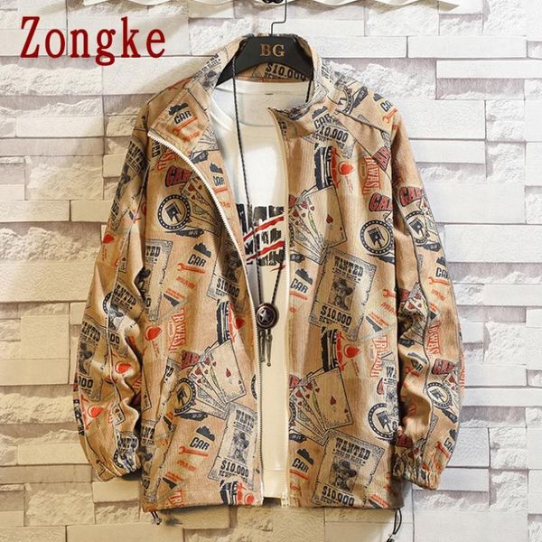 

zongke reflective article mens jacket coat streetwear men jacket korean style bomber men clothing m-5xl 2020 autumn new, Black;brown