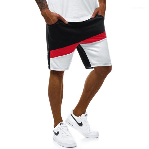 

mens designer striped panelled shorts fashion natural color shorts casual relaxed elastic waist pants mens clothing, White;black