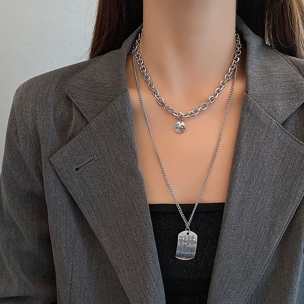 

мода новой ювелирных женщин дизайнера ожерелье простота своеобразие женщины ожерелья персонализированного кулон женщина подвеска ожерелье пр, Silver