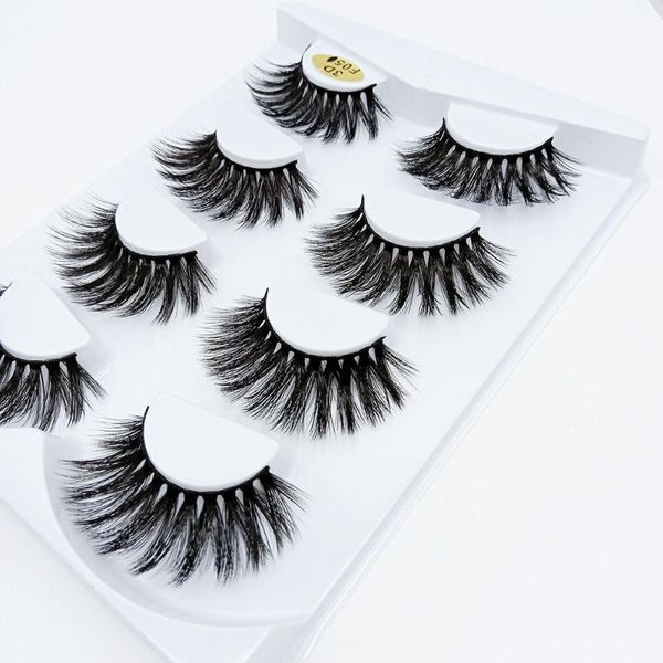 

false eyelashes 4 pair 3d faux mink hair natural/thick long multilayers thick eye lashes makeup cruelty-fake eyalash