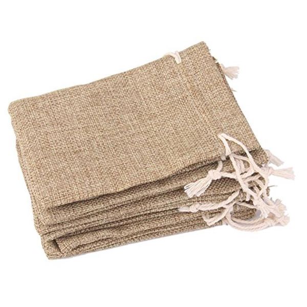 

storage bags (10*14) burlap bag thick multipurpose beam gift packaging jewelry k3s1