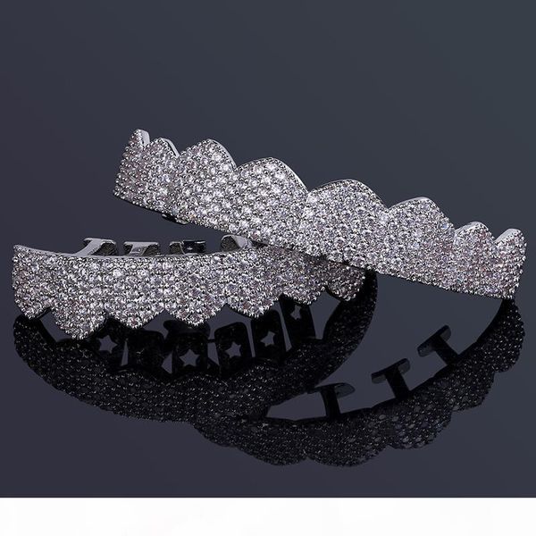 

hip hop jewelry mens diamond dientes grillz teeth gold silver luxury designer iced out grills hiphop rapper men fashion jewlery accessories, Black