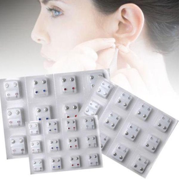 

stud 24pcs steel piercing ear earrings for gun tool, Golden;silver
