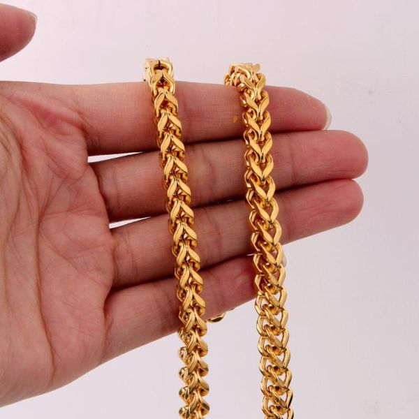 

fashion 316l stainless steel gold tone figaro link chain womens mens necklace 6mm wide wholesale jewelry 24"/30, Silver