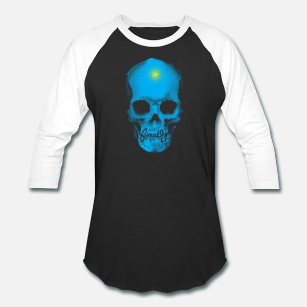 

finally skull cyan t shirt men personalized short sleeve o-neck gents anti-wrinkle funny casual summer style formal shirt