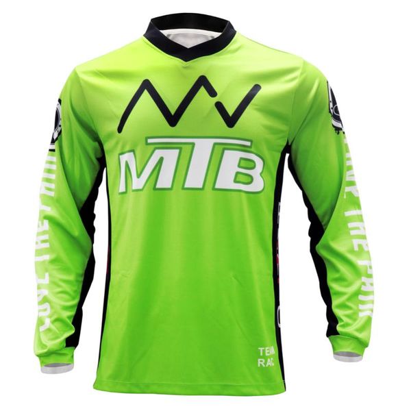 

ybm green mx dh atv mountain mtb jersey cycling downhill bike shirts motocross long sleeve, Black;red