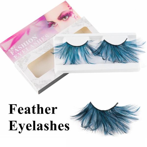 

1pair halloween 3/9d multi-color thick false eyelashes extension exaggeration fancy dress party stage festival eye makeup tools