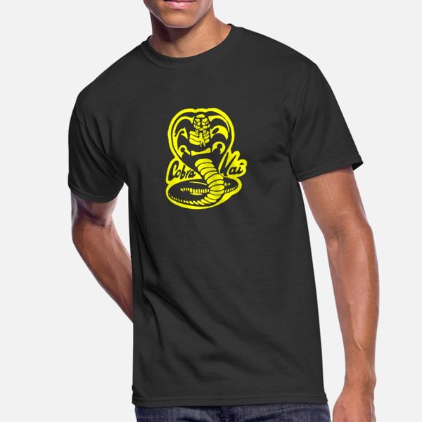 

cobra kai karate kid t shirt men designer cotton round neck standard fit building summer style trend shirt