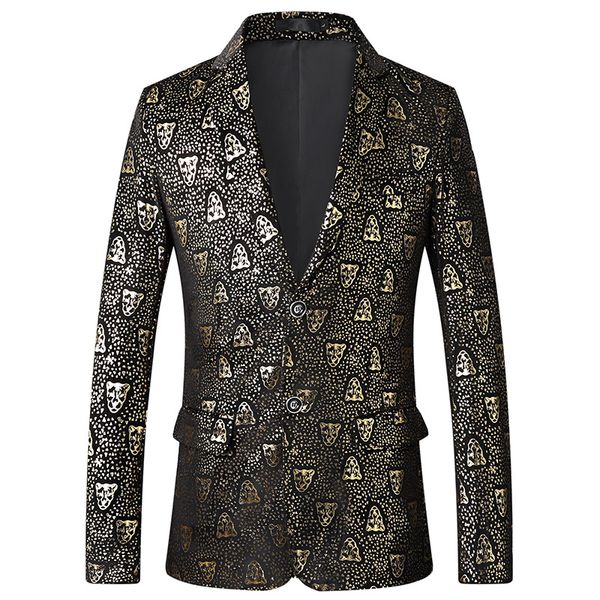 

mogu men's gold blazer slim men's gold shiny look casual casual evening dress wedding celebration suit jacket, White;black