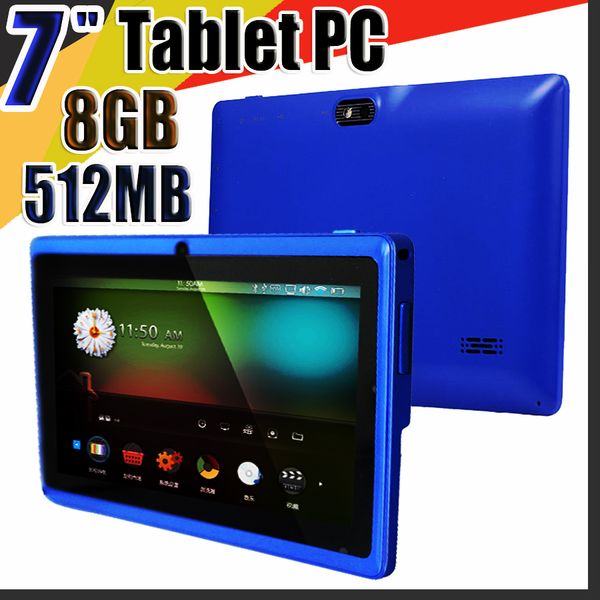 

828 allwinner a33 quad core q88 tablet pc dual camera 7" 7 inch capacitive screen android 4.4 512mb 8gb wifi google play store flash e